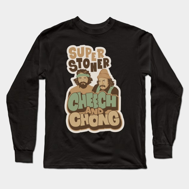 Blazing Laughter - Unleash the Hilarious Adventures of Cheech and Chong Long Sleeve T-Shirt by Boogosh